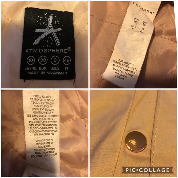 Atmosphere light pink cargo winter coat size 6 - Picture 8 of 8